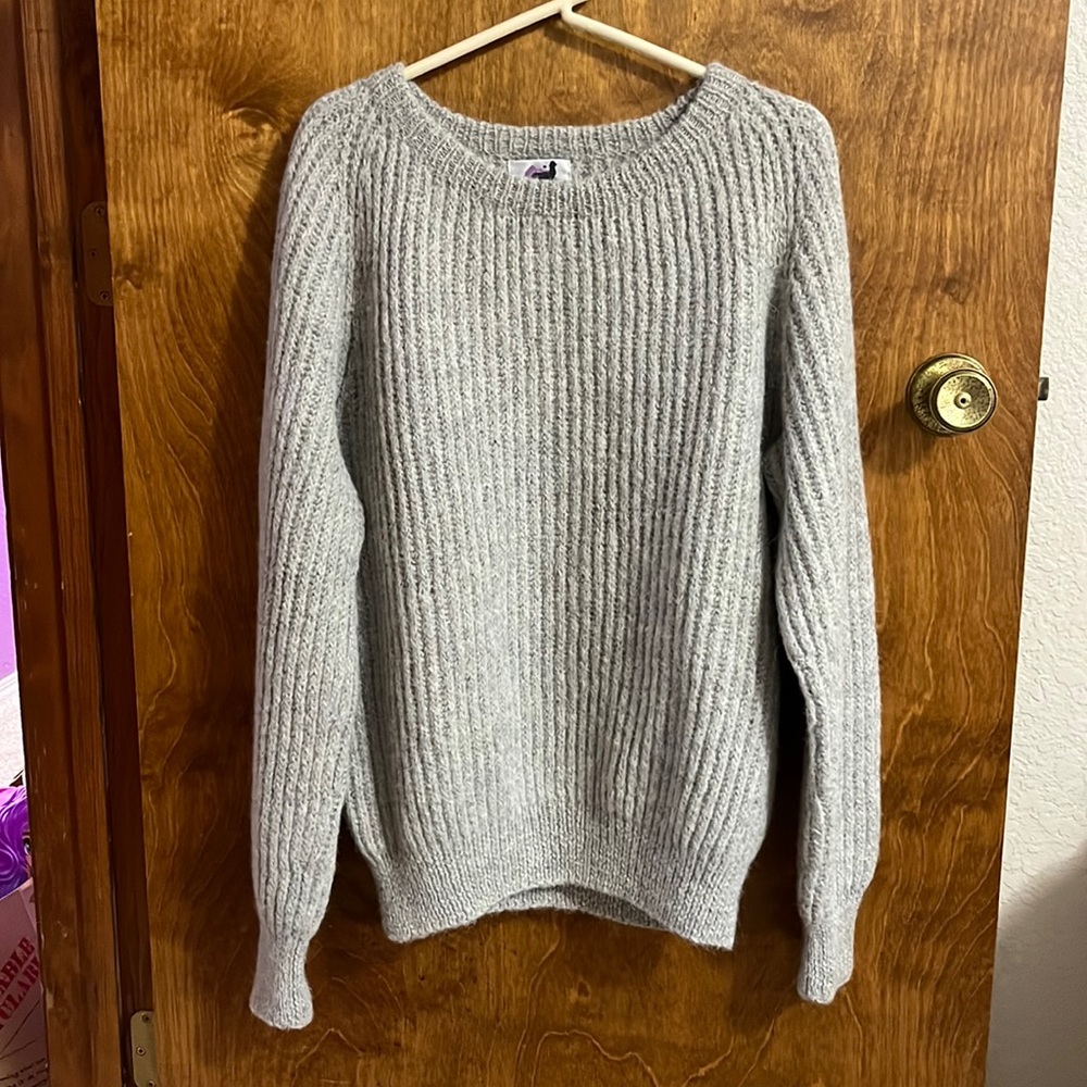 Hand knit alpaca sweater
